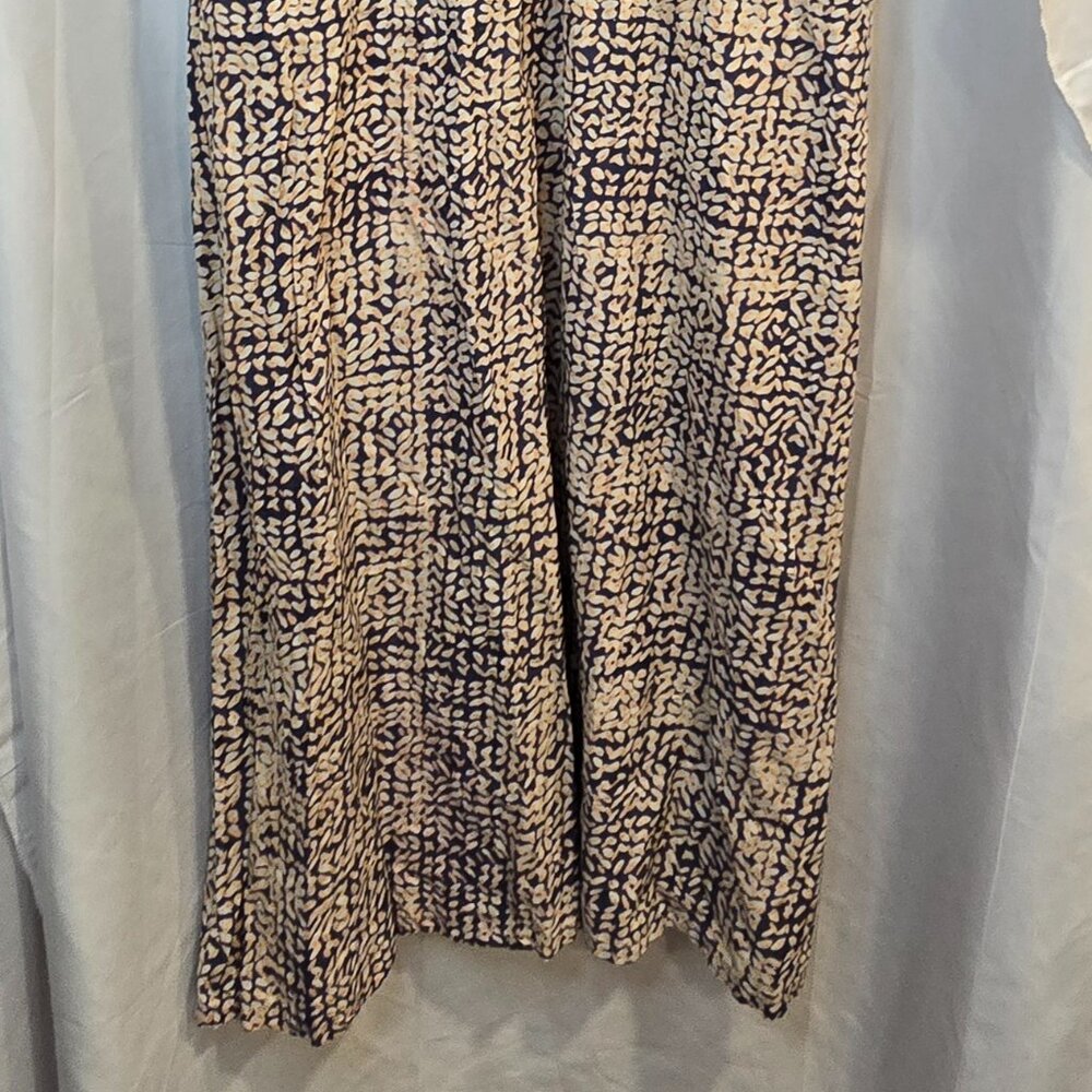 Passion Lilie Maxi Dress Blue/yellow/white Size Med 100% Cotton Pockets - Picture 11 of 11